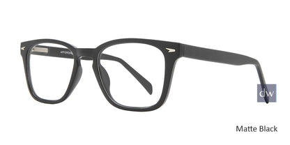 Matte Black Affordable Design Woody Eyeglasses.