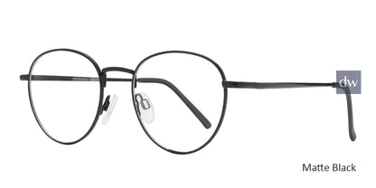 Matte Black Affordable Design Boston Eyeglasses.
