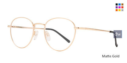 Matte Gold Affordable Design Boston Eyeglasses.