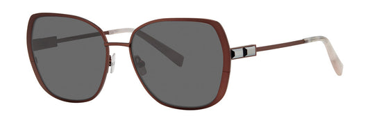 Vera Wang Jacqueline Square Sunglasses in Mauve — women's featherlight full stainless steel frame
