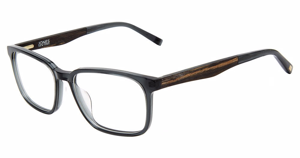 Jones New York VJOM553 Square Eyeglasses in Navy Smoke — men's full acetate frame
