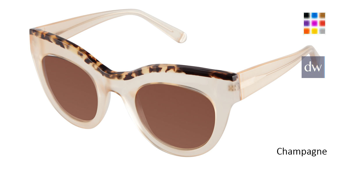 Champagne Kate Young For Tura K520 Sunglasses.