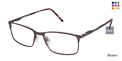 C03 Brown Tlg NU011 Titanium Eyeglasses.