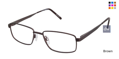 C02 Brown Tlg NU017 Titanium Eyeglasses.