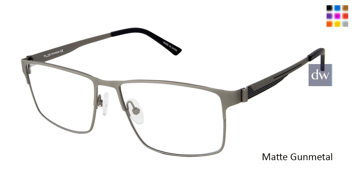 C01 Matte Gunmetal Tlg NU023 Titanium Eyeglasses.