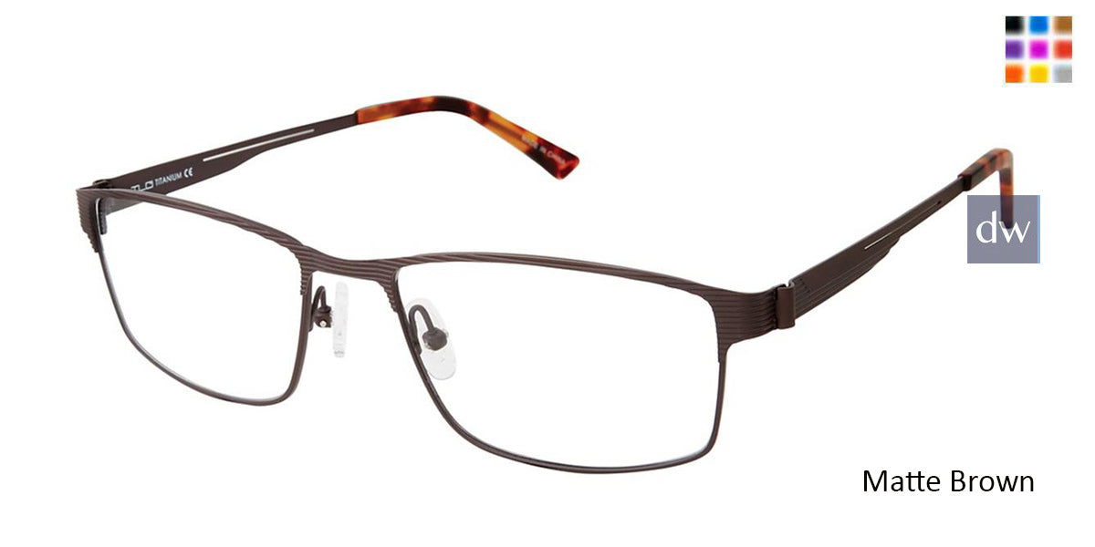 C02 Matte Brown Tlg NU024 Titanium Eyeglasses.