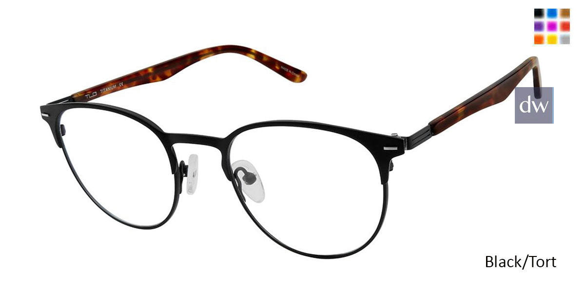 C01 Black/Tort Tlg NU027 Titanium Eyeglasses - Teenager