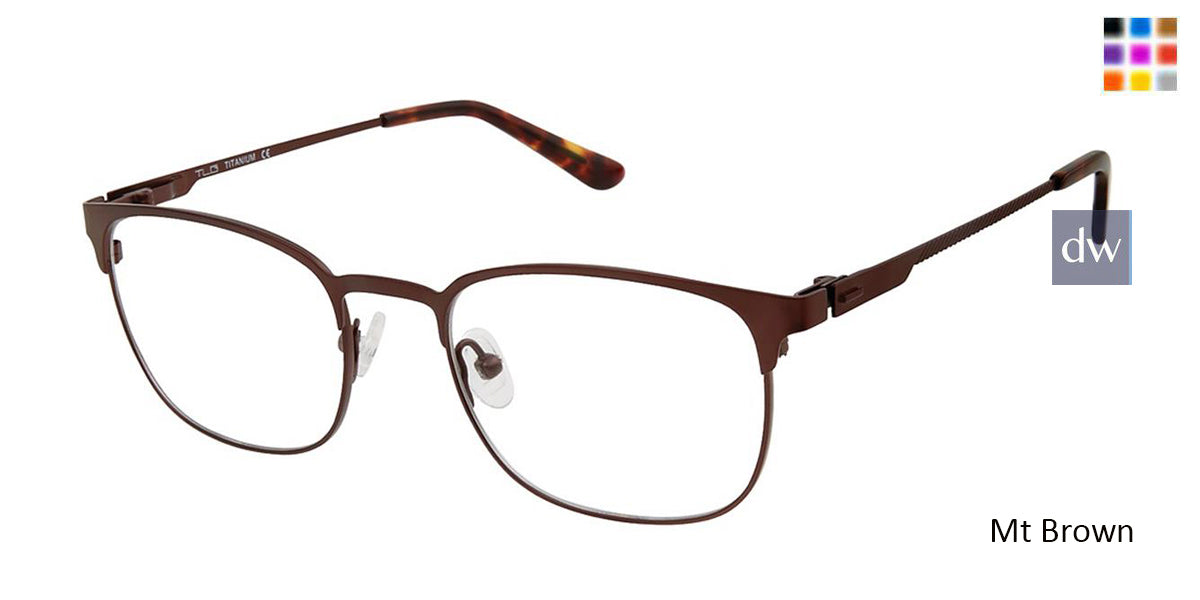 C02 Mt Brown Tlg NU029 Titanium Eyeglasses.