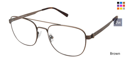 C02 Brown Tlg NU035 Titanium Eyeglasses.