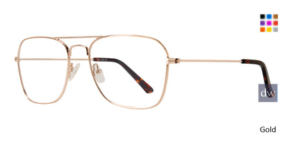 Gold Eight To Eighty Navigator Eyeglasses.