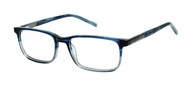 Geoffrey Beene G542 Soft Rectangle Eyeglasses in Navy Black — men's wide full cellulose acetate frame