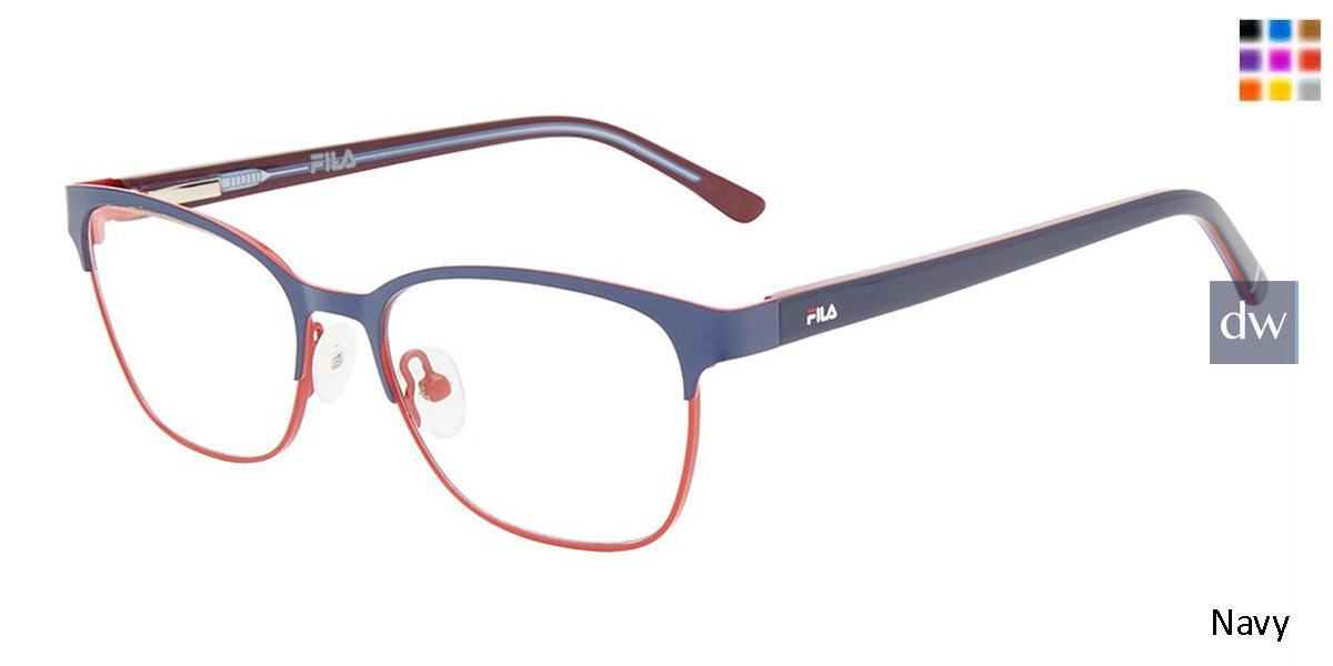 Navy Fila VF9465 Eyeglasses - Teenager