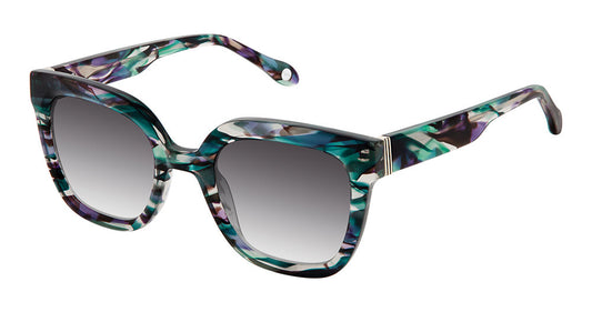 FYSH F-2149 Modified Square Sunglasses in Ocean Mauve — women's full acetate frame with saddle bridge
