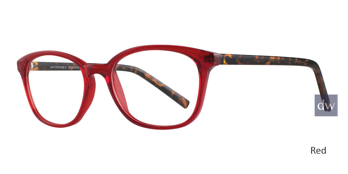 Red Affordable Designs Olivia Eyeglasses.