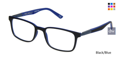 Black/Blue Polinelli P101 Eyeglasses