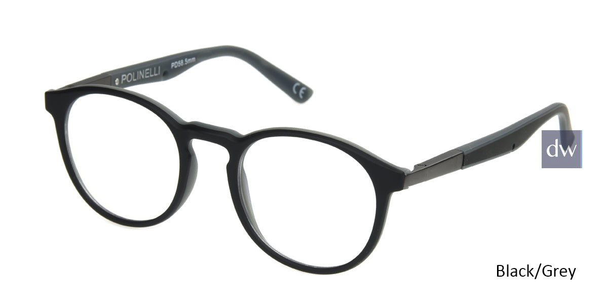 Black/Grey Polinelli P304 Eyeglasses - Teenager