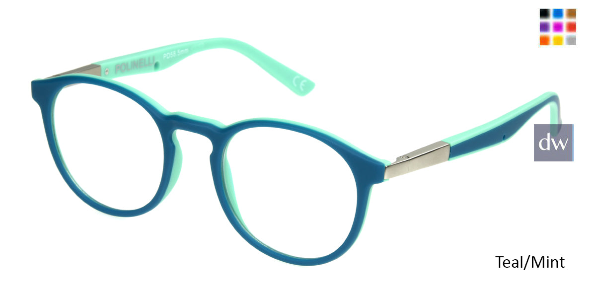 Teal/Mint Polinelli P304 Eyeglasses - Teenager