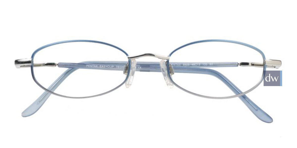 Blue/Silver Pentax P9928 Eyeglasses - Teenager