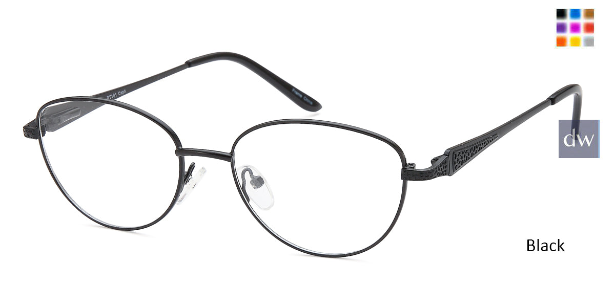 Black CAPRI Peachtree PT101 Eyeglasses