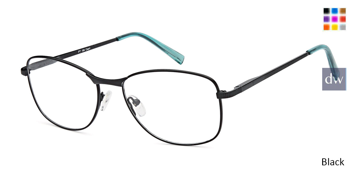 Black Capri Peachtree PT104 Eyeglasses.