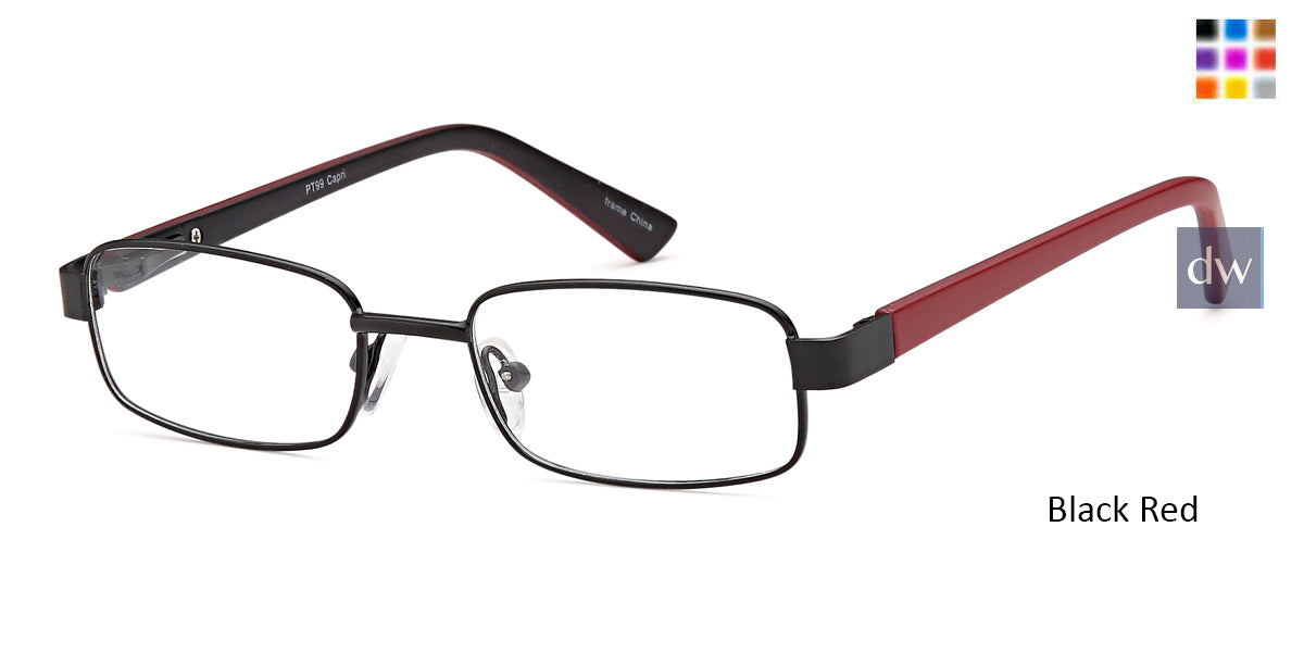 Black Red Capri Peachtree PT99 Eyeglasses