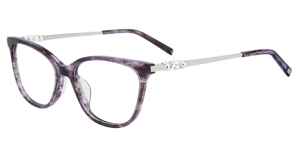 Jones New York VJON808 women's cat-eye plastic eyeglasses in Purple.