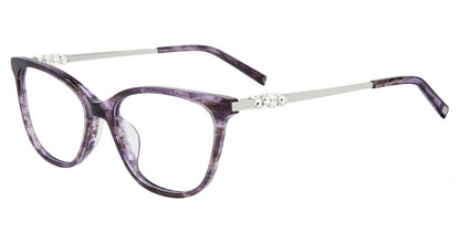 Jones New York VJON808 women's cat-eye plastic eyeglasses in Purple.