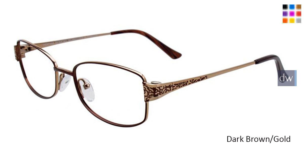 Dark Brown/Gold Pentax PX906 Eyeglasses