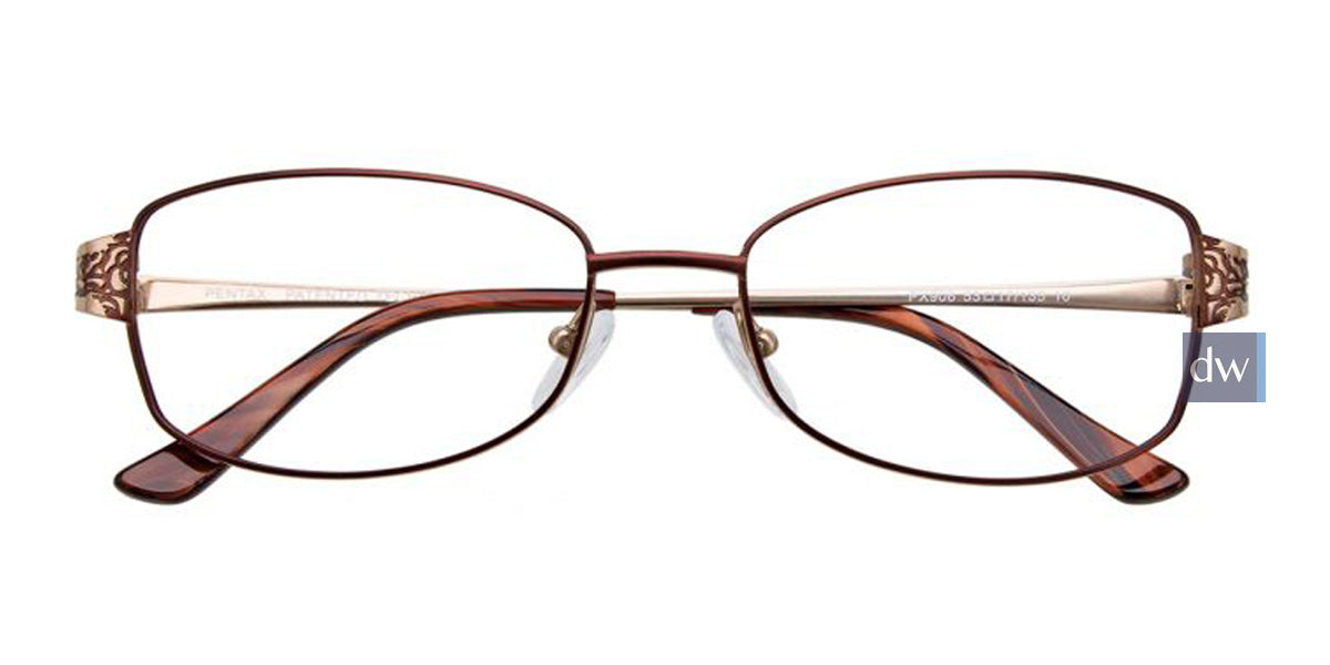 Dark Brown/Gold Pentax PX906 Eyeglasses