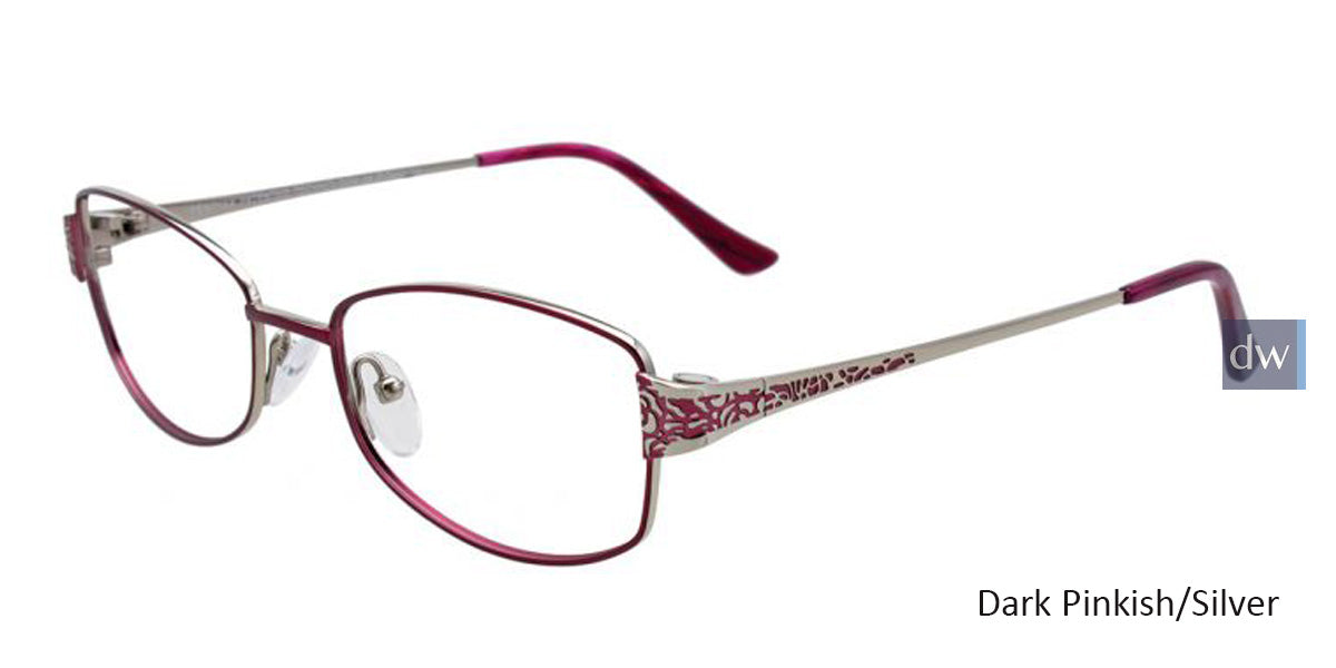 Dark Pinkish Red/Silver Pentax PX906 Eyeglasses