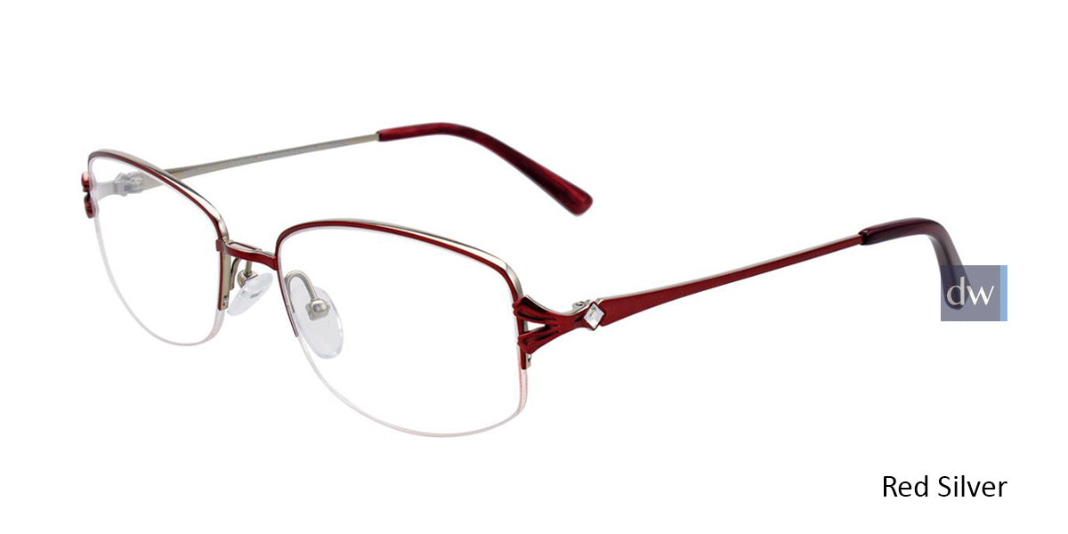 Satin Red/Silver Pentax PX907 Eyeglasses