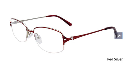Satin Red/Silver Pentax PX907 Eyeglasses