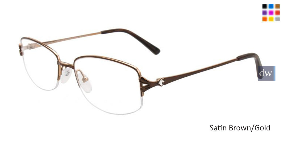 Satin Brown/Gold Pentax PX907 Eyeglasses