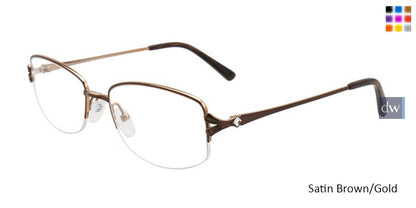 Satin Brown/Gold Pentax PX907 Eyeglasses