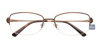Satin Brown/Gold Pentax PX907 Eyeglasses
