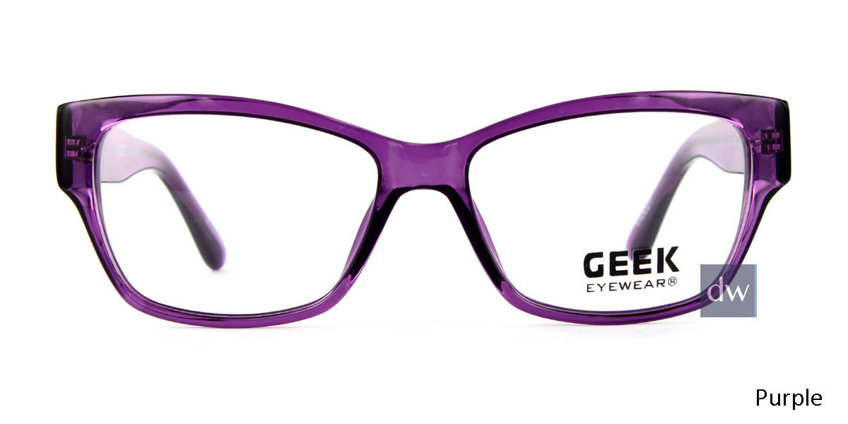 Purple GEEK FANCY CAT Eyeglasses - Blue