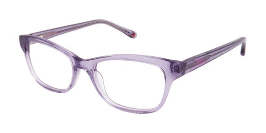 Purple:
Lulu Guinness LK024 Soft Rectangle Eyeglasses in Purple — girls' full cellulose acetate frame
