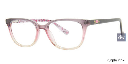 Purple Pink Kensie Girls RX Love Eyeglasses.