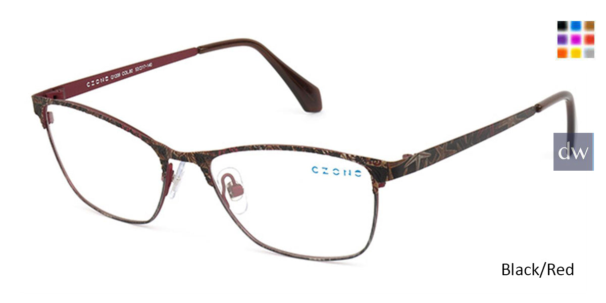 Black/Red C-Zone Q1206 Eyeglasses.
