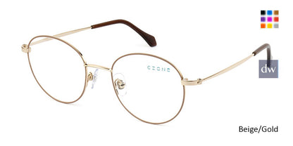Beige/Gold C-Zone Q2234 Eyeglasses Teenager.