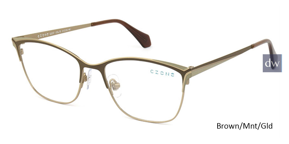 Brown/Mnt/Gold C-Zone Q2237 Eyeglasses.