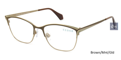 Brown/Mnt/Gold C-Zone Q2237 Eyeglasses.