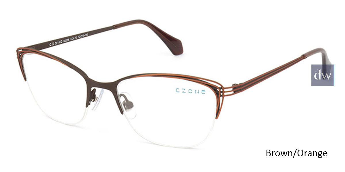 Brown/Orange C-Zone Q2238 Eyeglasses.