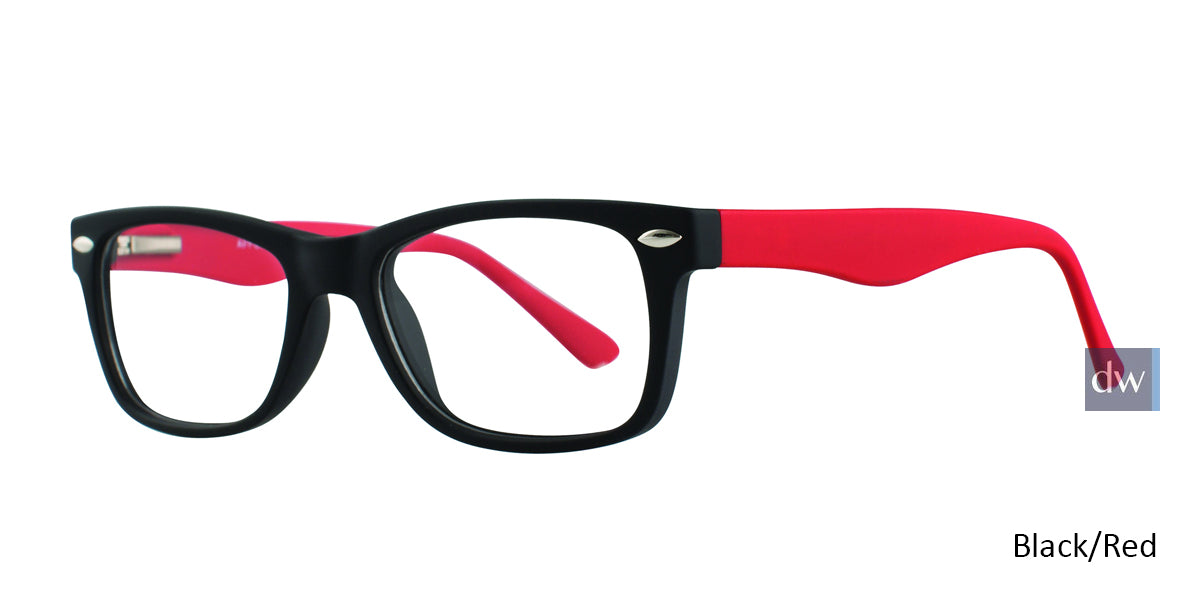 Black/Red Affordable Designs Quinn Eyeglasses.