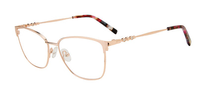 Jones New York VJON507 Cat Eye Eyeglasses in Rose Gold — women's full metal frame
