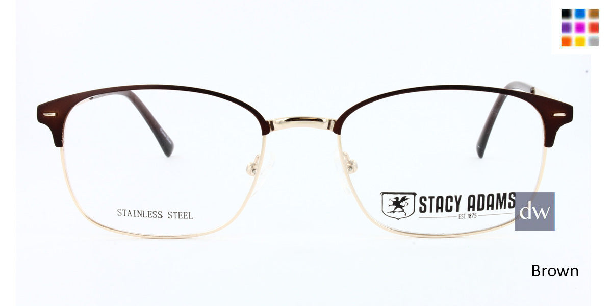 Brown STACY ADAMS 1102 Eyeglasses