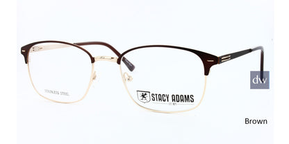 Brown STACY ADAMS 1102 Eyeglasses