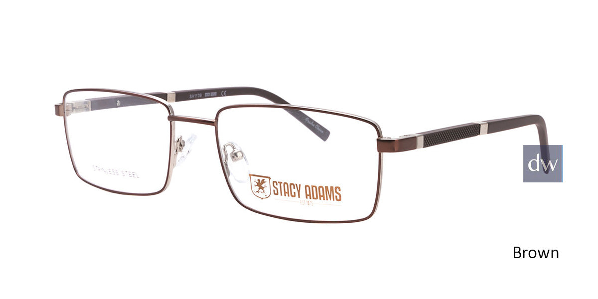 Brown STACY ADAMS 1109 Eyeglasses