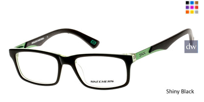 Shiny Black Skechers SE1095 Eyeglasses - Teenager.
