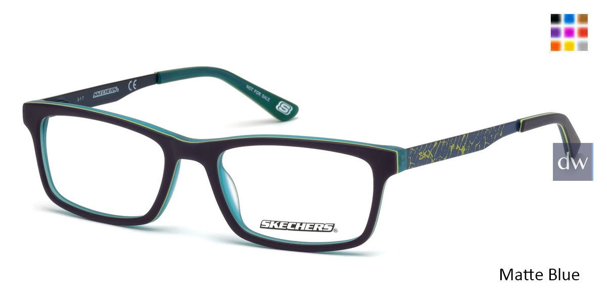 Matte Blue Skechers SE1150 Eyeglasses.